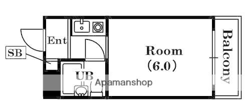 プレアール星田(ワンルーム/2階)の間取り写真