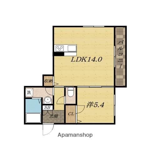 アミドゥエトワルⅢ(1LDK/1階)の間取り写真