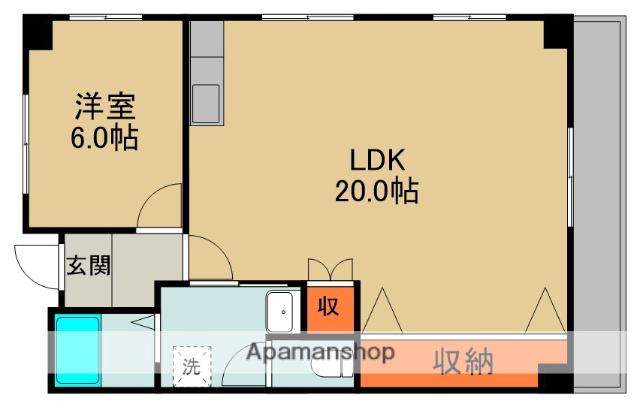 グラシエール門真(1LDK/4階)の間取り写真