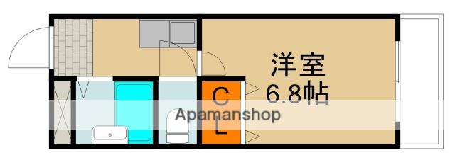 アーバンヨシダⅡ(1K/2階)の間取り写真