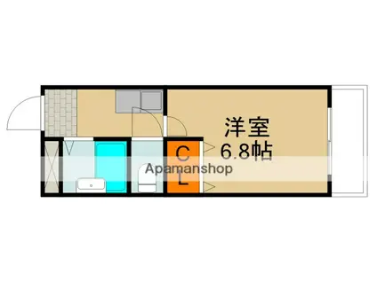 アーバンヨシダⅡ(1K/4階)の間取り写真