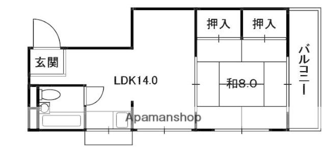 大広第2ビル(1LDK/3階)の間取り写真