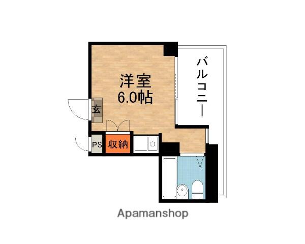 枚方パークアイランド125(ワンルーム/1階)の間取り写真