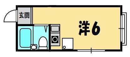 シャルマンシティ(ワンルーム/1階)の間取り写真