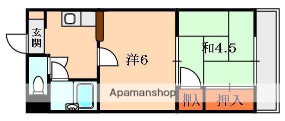 エル牧野(2K/1階)の間取り写真