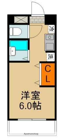 エスポアールはしば(1K/3階)の間取り写真