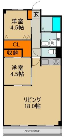 ファミール守口(2LDK/11階)の間取り写真