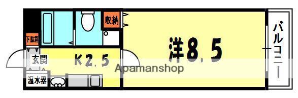 アメニティサンライズ(1K/1階)の間取り写真