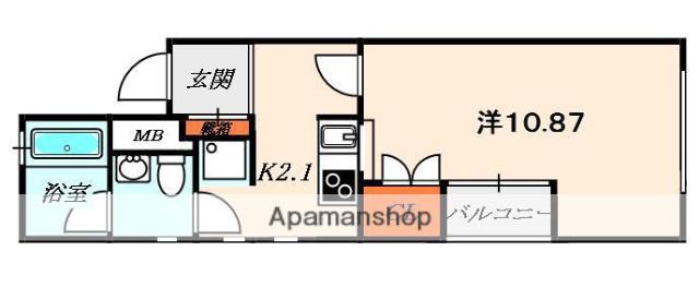 クローバードリーム(1K/1階)の間取り写真