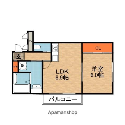 コンフォルタ星田(1LDK/1階)の間取り写真
