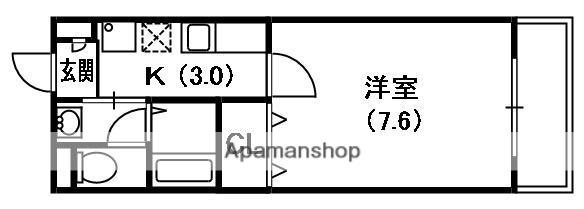 ノヴァンタ大和田(1K/3階)の間取り写真