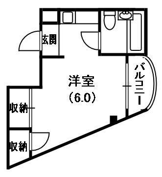 バードヒル大和田(ワンルーム/2階)の間取り写真