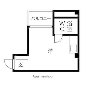 アパートメント門真(ワンルーム/2階)の間取り写真