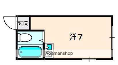 和マンション(ワンルーム/2階)の間取り写真