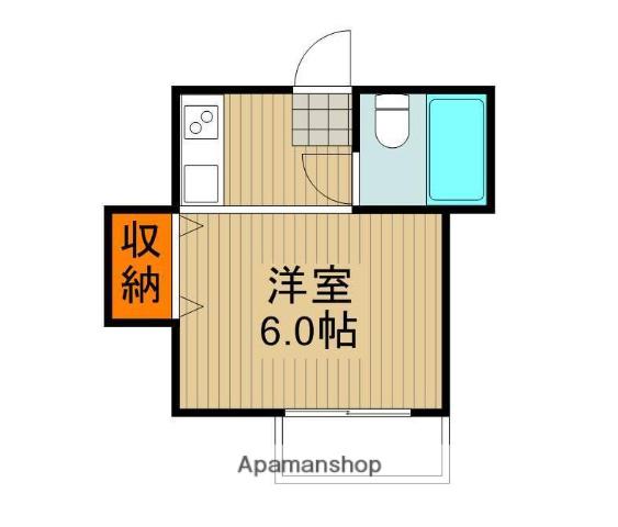 ハイツL(ワンルーム/2階)の間取り写真