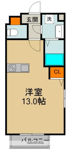 パーラム守口(ワンルーム/5階)の間取り写真