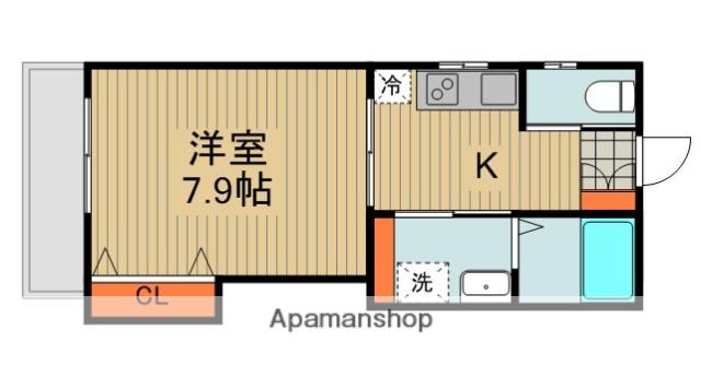 レユシール末広町Ⅰ(1K/3階)の間取り写真