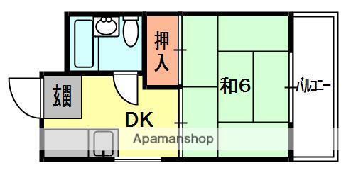 セントポーリア(ワンルーム/1階)の間取り写真