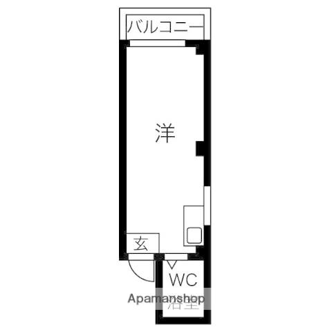 JPアパートメント守口Ⅲ(ワンルーム/4階)の間取り写真