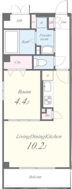 MANSION GRACE(1LDK/1階)の間取り写真