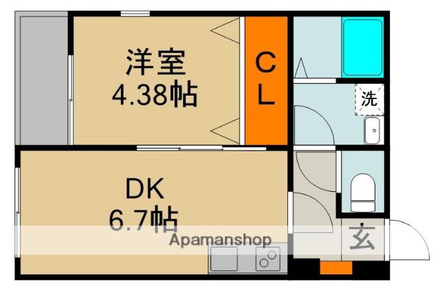 アーリーズ大宮通(1DK/4階)の間取り写真