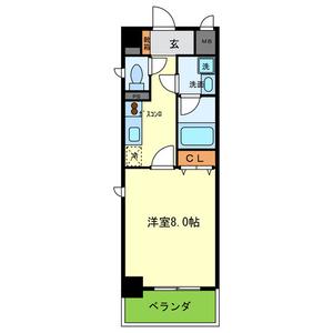 シエル門真南(1K/2階)の間取り写真