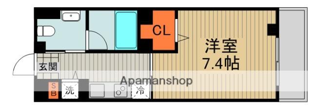 アクロス大日アパートメント2(1K/1階)の間取り写真