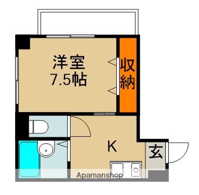 ギャラント石土(1K/3階)の間取り写真