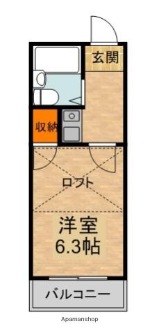 アクセス(1K/2階)の間取り写真
