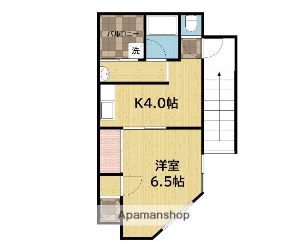 交野市郡津4丁目アパート(1K/2階)の間取り写真