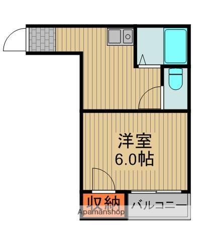 ニューハイツ桜Ⅲ(1K/4階)の間取り写真