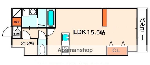 レジデンス牧野(1SLDK/3階)の間取り写真