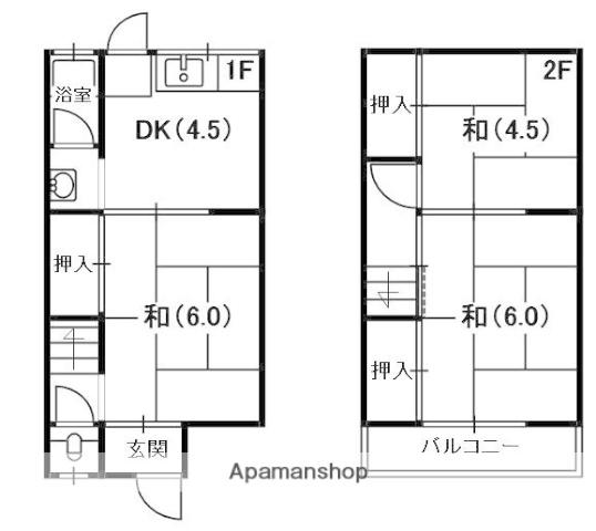 堀借家３号(3DK)の間取り写真