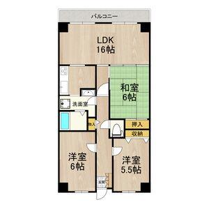 PHOENIX COURT 交野II(3LDK/4階)の間取り写真
