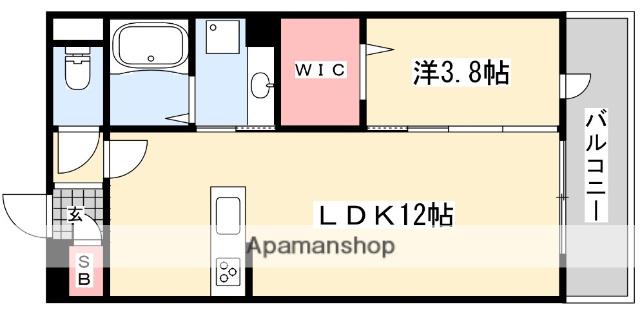 BRIGHT VILLA(1LDK/1階)の間取り写真
