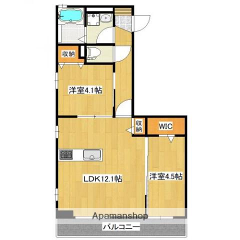 BRIGHT VILLA(2LDK/3階)の間取り写真