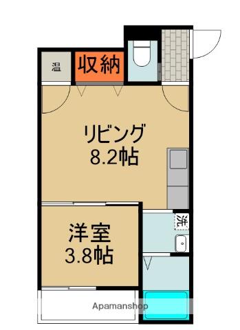 BELLハイツ守口(1LDK/3階)の間取り写真