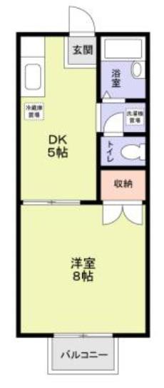 第3晴美ハイツ(1DK/2階)の間取り写真