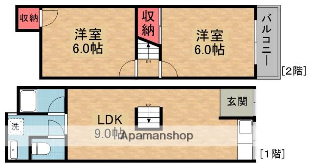東山テラスハウス（６２）(2LDK)の間取り写真