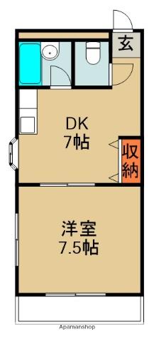 セラヴィ大枝(1DK/4階)の間取り写真