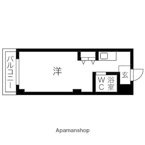 JPアパートメント守口Ⅵ(ワンルーム/3階)の間取り写真
