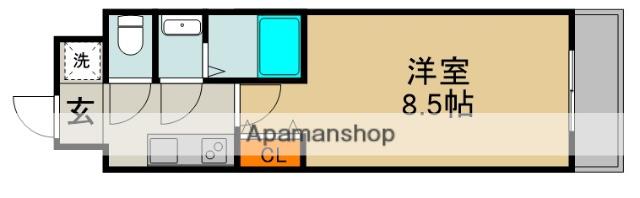 サンライフ太子橋今市(1K/3階)の間取り写真
