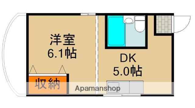 東北マンション(1DK/2階)の間取り写真