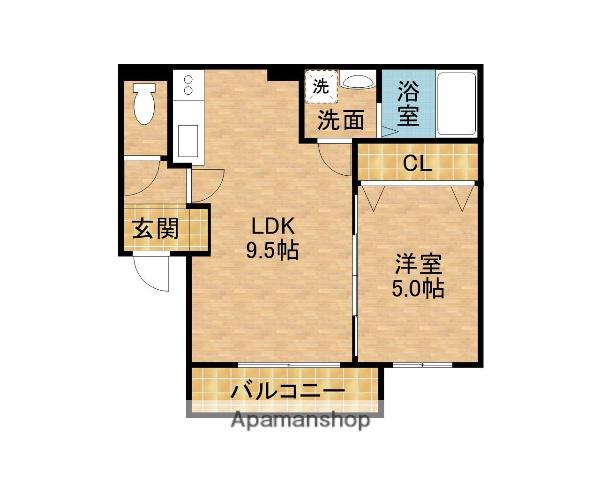 ブランシュオレ(1LDK/2階)の間取り写真