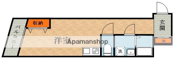 JOB-Ⅱ号館(ワンルーム/3階)の間取り写真