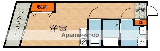 JOB-Ⅱ号館(ワンルーム/3階)の間取り写真