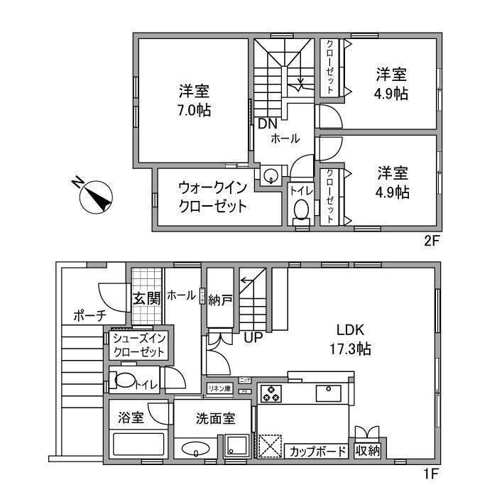 片町線 長尾駅(大阪) 徒歩14分 2階建 築8年(3LDK)の間取り写真
