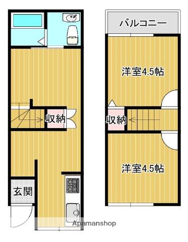 八雲北町テラス(3DK)の間取り写真