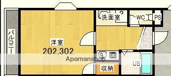 プレアール牧野(1K/3階)の間取り写真