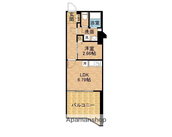 FLAT HOSHIDA(1DK/5階)の間取り写真